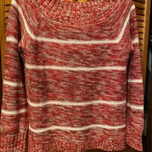 Red and White Women's Sweater
